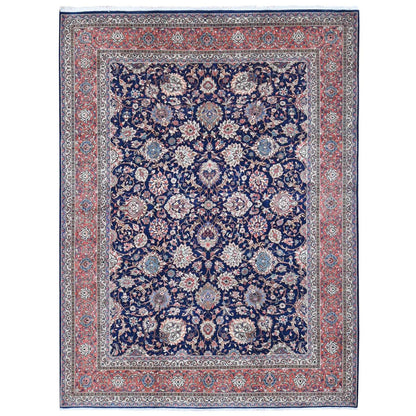 Persian Wool Hand Knotted Rug Blue Red 9.2X12.0 -O080528