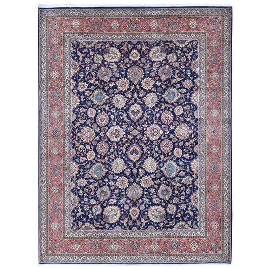 Persian Wool Hand Knotted Rug Blue Red 9.2X12.0 -O080528