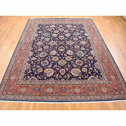Persian Wool Hand Knotted Rug Blue Red 9.2X12.0 -O080528