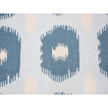 Flat Weave Wool Hand Woven Rug Blue No Border 2.5X6.0 -O080535