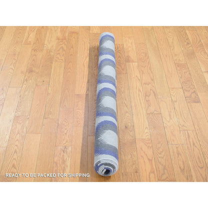 Flat Weave Wool Hand Woven Rug Grey No Border 4.0X6.0 -O080557