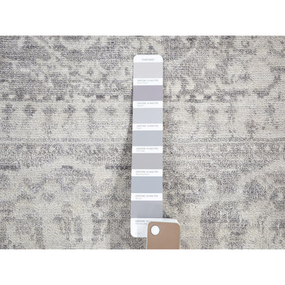 Modern and Contemporary Silk Hand Knotted Rug Grey No Border 2.0X3.0 -O080558