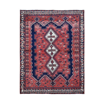 Persian Wool Hand Knotted Rug Red Ivory 5.5X7.0 -O080570