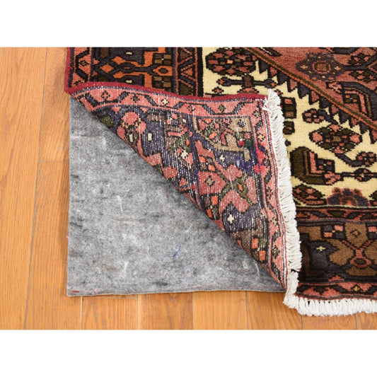 Persian Wool Hand Knotted Rug Red Navy Blue 4.0X7.0 -O080574