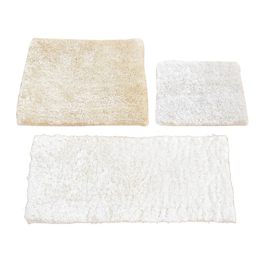Modern and Contemporary Wool Hand Knotted Rug Ivory No Border 1.0X2.1 -O080596