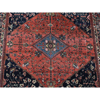 Persian Wool Hand Knotted Rug Blue Midnight Blue 4.2X6.6 -O080601