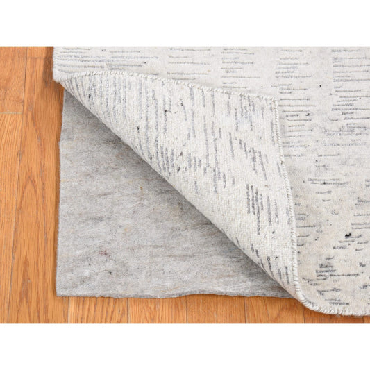 Modern and Contemporary Wool Hand Knotted Rug Ivory No Border 2.2X3.0 -O080603