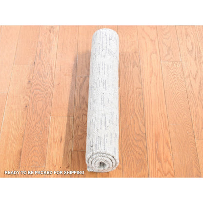 Modern and Contemporary Wool Hand Knotted Rug Ivory No Border 2.2X3.0 -O080603