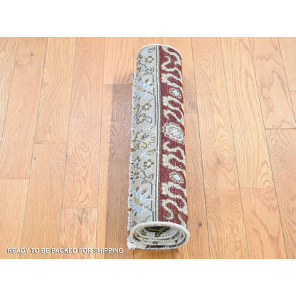 Rajasthan Wool Hand Knotted Rug Ivory No Border 2.0X3.2 -O080606