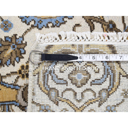 Rajasthan Wool Hand Knotted Rug Ivory No Border 2.0X3.2 -O080606