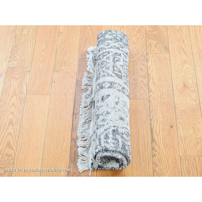 Mamluk Wool Hand Knotted Rug Grey No Border 2.0X2.1 -O080607