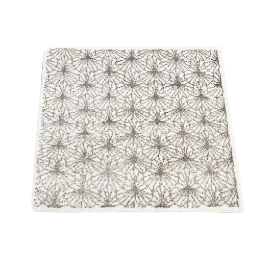 Modern and Contemporary Wool & Silk Hand Knotted Rug Ivory No Border 2.0X2.1 -O080608