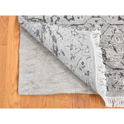 Modern and Contemporary Wool Hand Knotted Rug Grey No Border 2.0X2.0 -O080609