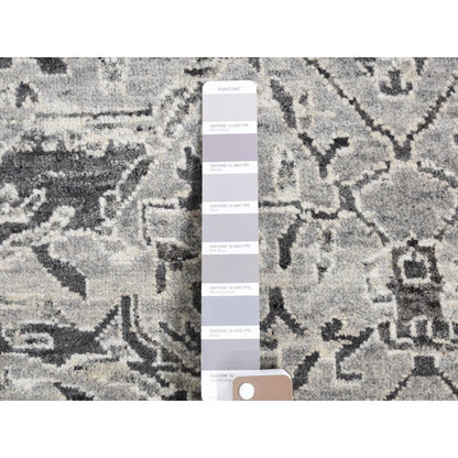 Modern and Contemporary Wool Hand Knotted Rug Grey No Border 2.0X2.0 -O080609