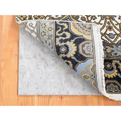 Rajasthan Wool Hand Knotted Rug Ivory No Border 2.0X3.2 -O080612