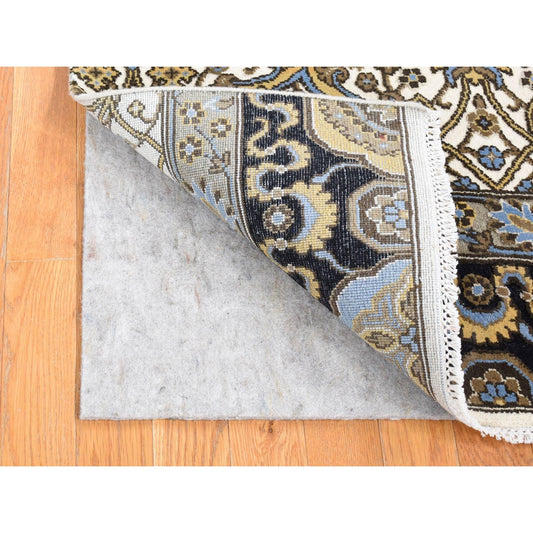 Rajasthan Wool Hand Knotted Rug Ivory No Border 2.0X3.2 -O080612