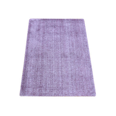 Modern and Contemporary Wool Hand Loomed Rug Purple No Border 2.0X3.0 -O080621