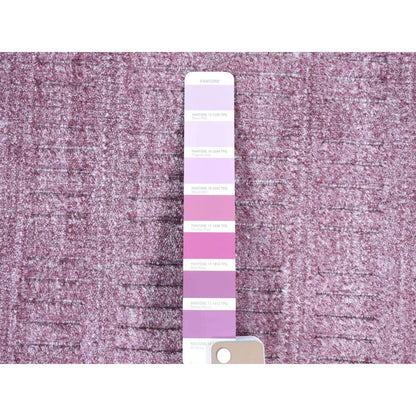 Modern and Contemporary Wool Hand Loomed Rug Purple No Border 2.0X3.0 -O080621