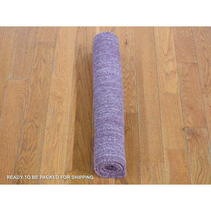 Modern and Contemporary Wool Hand Loomed Rug Purple No Border 2.0X3.0 -O080621