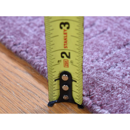 Modern and Contemporary Wool Hand Loomed Rug Purple No Border 2.0X3.0 -O080621
