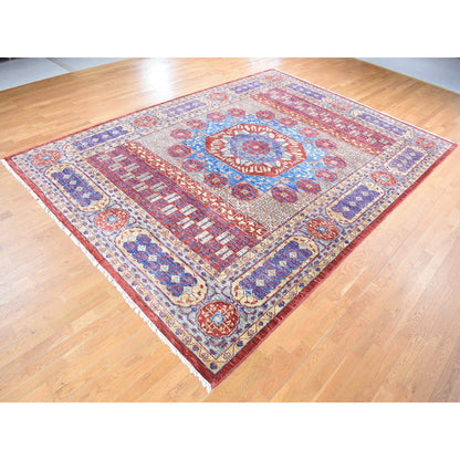 Mamluk Wool Hand Knotted Rug Red Silver 10.0X14.3 -O080641