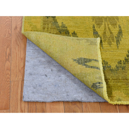 Oushak And Peshawar Wool Hand Knotted Rug Yellow No Border 6.2X9.2 -O080655