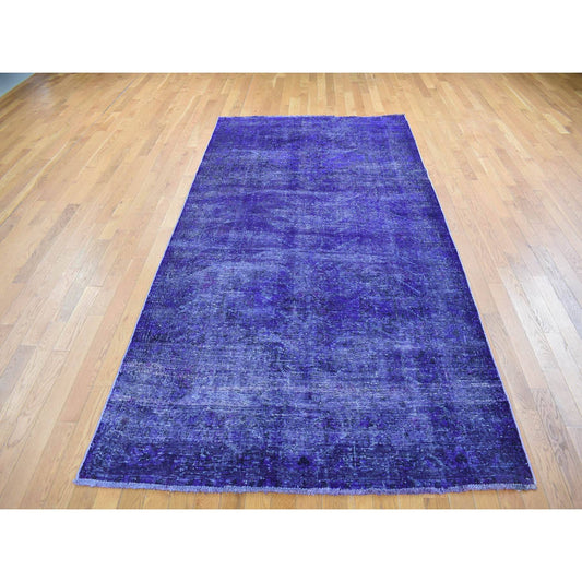 Oushak And Peshawar Wool Hand Knotted Rug Purple No Border 5.1X9.9 -O080656