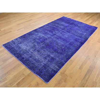 Oushak And Peshawar Wool Hand Knotted Rug Purple No Border 5.1X9.9 -O080656