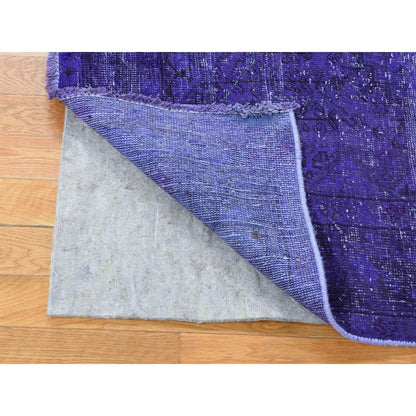 Oushak And Peshawar Wool Hand Knotted Rug Purple No Border 5.1X9.9 -O080656