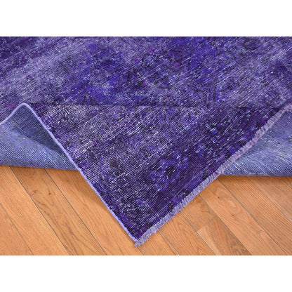 Oushak And Peshawar Wool Hand Knotted Rug Purple No Border 5.1X9.9 -O080656