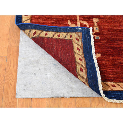 Fine Oriental Wool Hand Knotted Rug Red Blue 10.3X14.0 -O080673