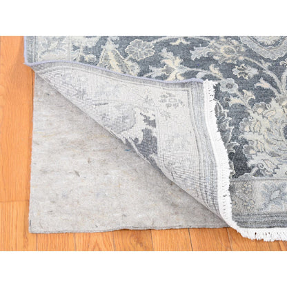 Oushak And Peshawar Wool & Silk Hand Knotted Rug Grey Light Gray 8.0X10.2 -O080682
