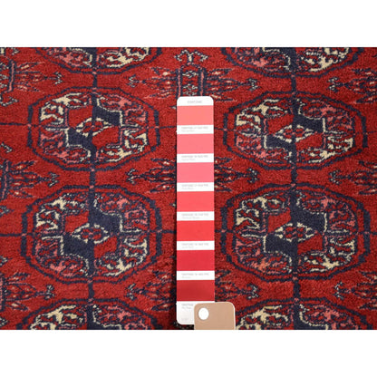 Antique Wool Hand Knotted Rug Red Red 3.1X5.4 -O080719