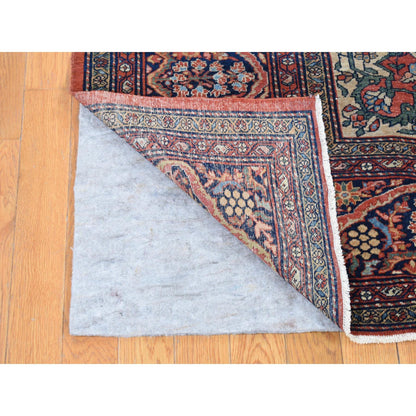 Antique Wool Hand Knotted Rug Red Red 9.0X12.0 -O080722