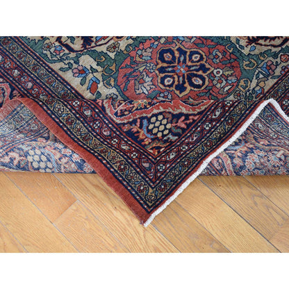 Antique Wool Hand Knotted Rug Red Red 9.0X12.0 -O080722