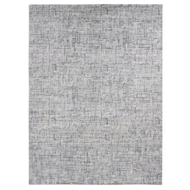 Modern and Contemporary Wool & Silk Hand Knotted Rug Grey No Border 9.2X12.3 -O080730