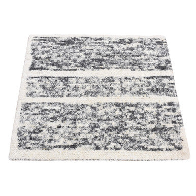 Modern and Contemporary Wool Hand Knotted Rug Black No Border 3.0X3.0 -O080751