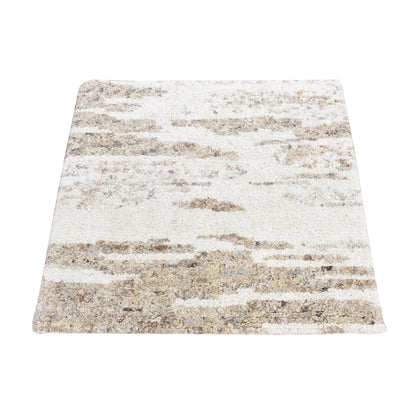 Modern and Contemporary Wool Hand Knotted Rug Beige 3.0x3.0 -O080752