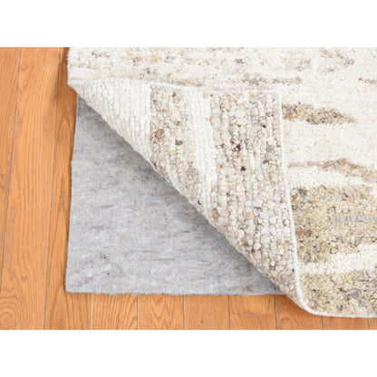 Modern and Contemporary Wool Hand Knotted Rug Beige 3.0x3.0 -O080752
