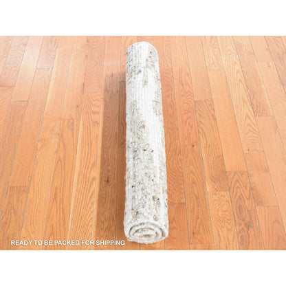 Modern and Contemporary Wool Hand Knotted Rug Beige 3.0x3.0 -O080752