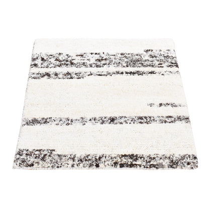 Modern and Contemporary Wool Hand Knotted Rug Ivory No Border 3.0X3.0 -O080757