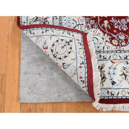 Fine Oriental Wool Hand Knotted Rug Red Ivory 5.0X5.1 -O080767