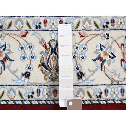 Fine Oriental Wool Hand Knotted Rug Red Ivory 5.0X5.1 -O080767
