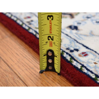 Fine Oriental Wool Hand Knotted Rug Red Ivory 5.0X5.1 -O080767