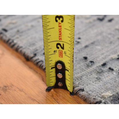 Transitional Wool & Silk Hand Knotted Rug Grey No Border 5.1X7.0 -O080772