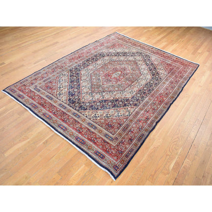 Persian Wool Hand Knotted Rug Red Cordovan Red 7.9X10.10 -O080778