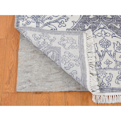 Modern and Contemporary Cotton Hand Knotted Rug Ivory Ivory 9.0X12.0 -O080803