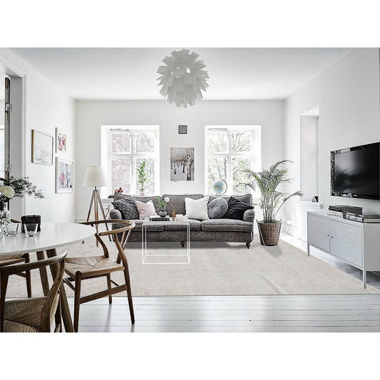 Transitional Wool & Silk Hand Loomed Rug Brown No Border 8.10X12.1 -O080809