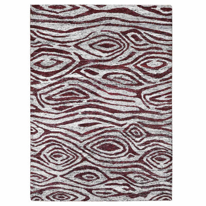 Modern and Contemporary Wool Hand Knotted Rug Ivory No Border 9.0X11.7 -O080816