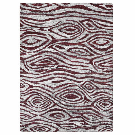 Modern and Contemporary Wool Hand Knotted Rug Ivory No Border 9.0X11.7 -O080816